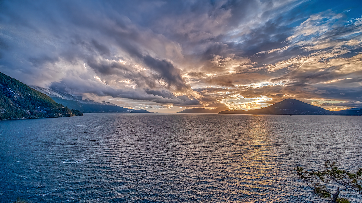 Blustery, Howe Sound, Sea to Sky Highway, Near Lion's Bay, British Columbia, Canada