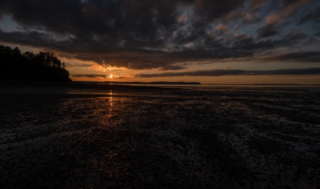 Low Tide Sunset, Mutton Bay, Bay of Fundy, Nova Scotia, Canada