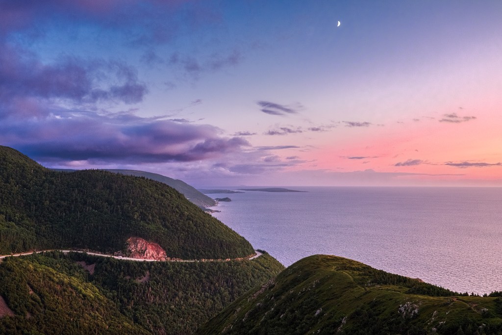 Moon Over Skyline, Skyline Trail, Cape Breton Highlands National Park, Nova Scotia, Canada