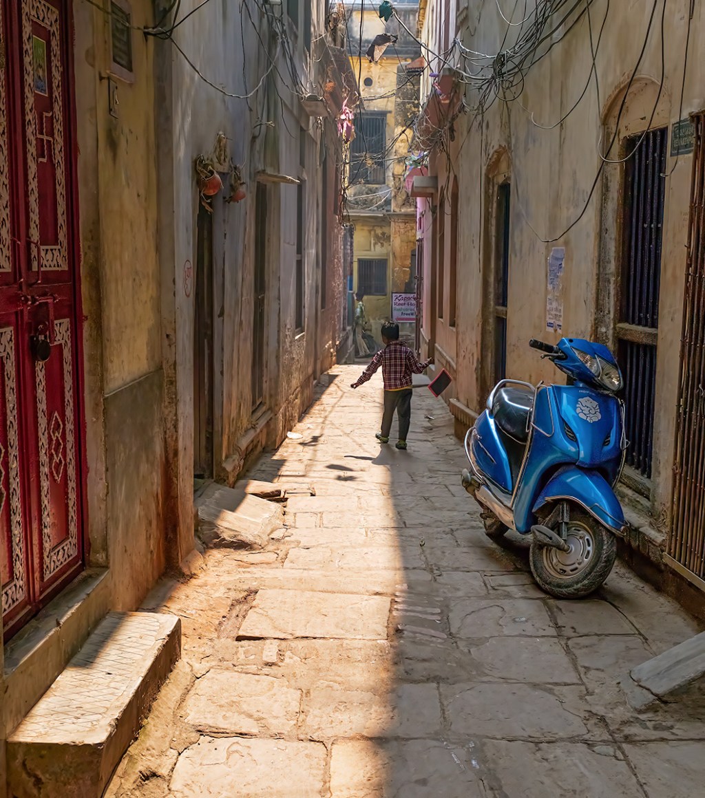 A Boy in the Shadows, Kashi (Old Varanasi), Uttar Pradesh, India
