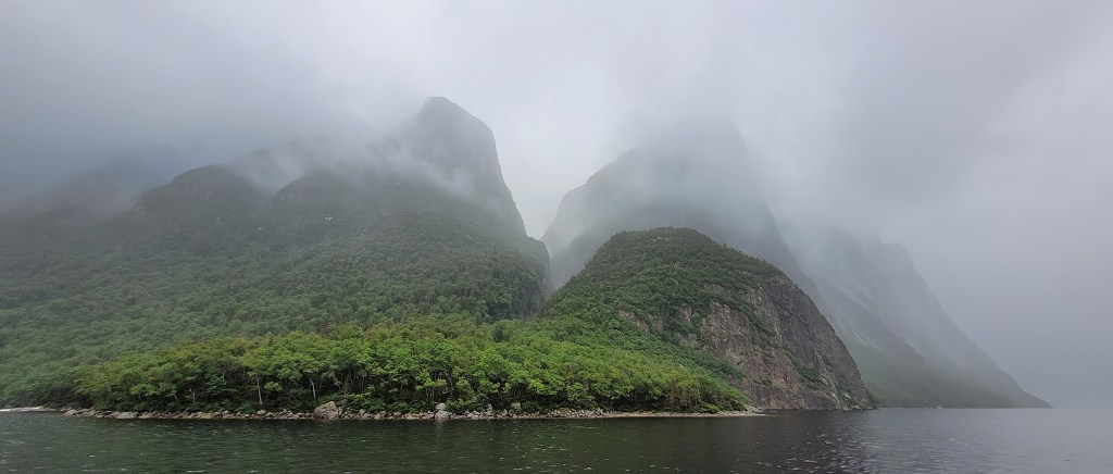 Green on Granite and Gneiss, Long Range Mountains, Western Brook Pond, Gros Morne National Park, Newfoundland, Canada