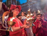 he Fire Burns Within, Ganga Aarti Ceremony, Parmarth Niketan Ashram, Rishikesh, Uttarakhand, India