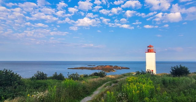 Beacon at Day's End, Quaco Head Lighthouse, St. Martins, New Brunswick, Canada