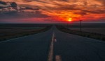 Highway into the Sunset, Highway 555, Bindloss, Alberta, Canada