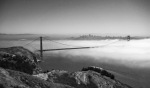Image From Another Time, Marin Headlands Overlooking the Golden Gate Bridge to San Francisco, California, USA