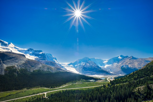 Lingering Smoke, Athabasca Glacier, Jasper National Park, Alberta, Canada