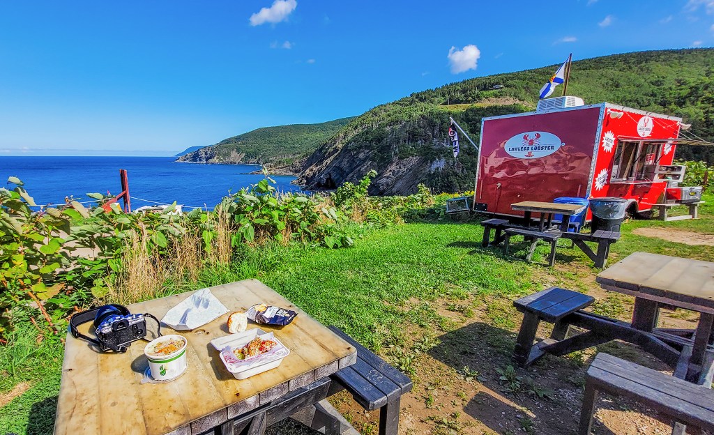 Lobster Roll & Seafood Chowder, Lawless Lobster, Meat Cove, Cape Breton, Nova Scotia, Canada