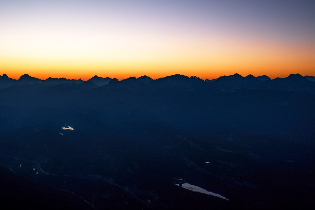 Sunset Glow over Jasper, Jasper Sky Tram, Jasper National Park, Alberta, Canada