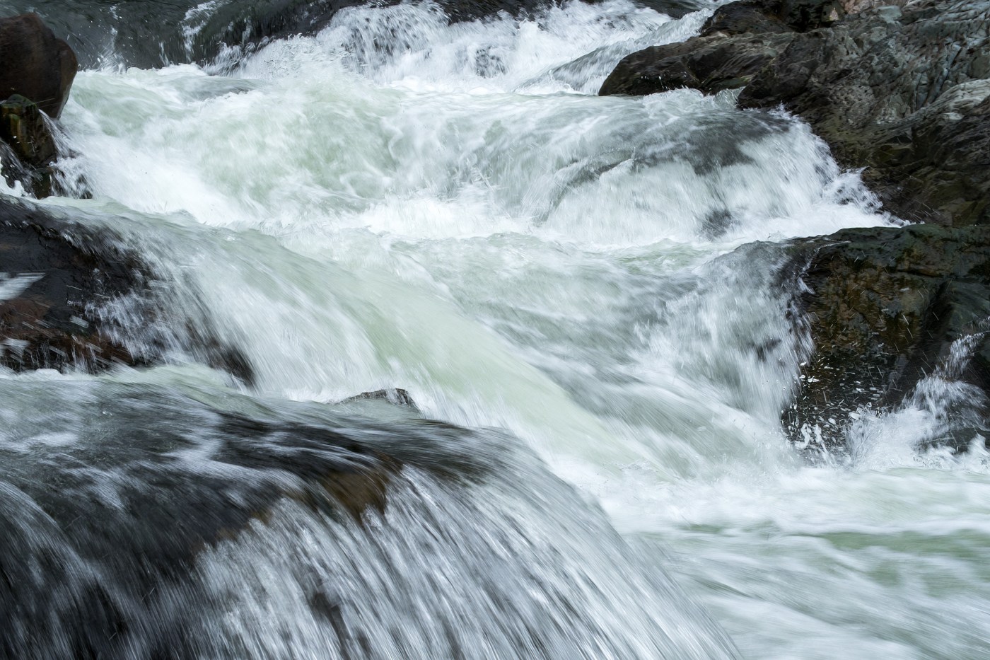 Cascading Rapids, Cheakamus River, Sea to Sky Highway between Squamish and Whistler, British Columbia, Canada