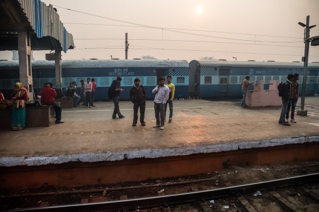 Three Mates and an Interloper, Mathura Junction in 1600th Time, Mathura Junction Railway Station, Uttar Pradesh, India