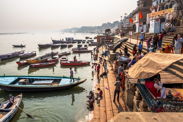 Spirit Cleanse on the Ganga Banks, Ganges River, Kashi (Old Varanasi), Uttar Pradesh, India