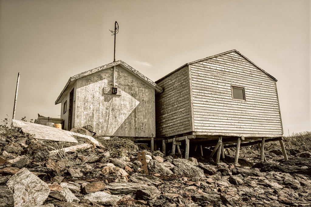 Storage Sheds, Medee Bay, L'Anse Aux Meadows, Newfoundland, Canada