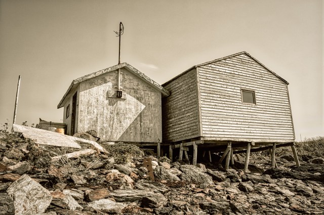 Storage Sheds, Medee Bay, L'Anse Aux Meadows, Newfoundland, Canada