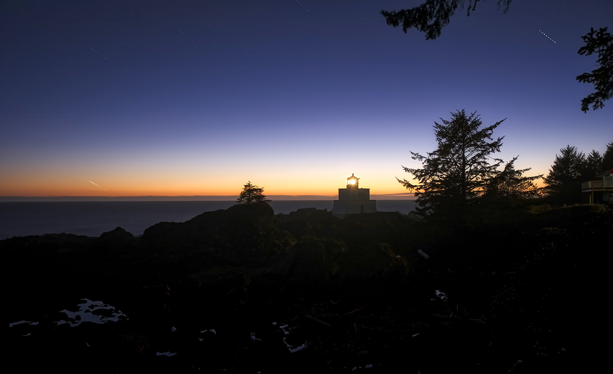 Celestial Steps, Amphitrite Point Lighthouse, Wild Pacific Trail, Ucluelet, British Columbia, Canada