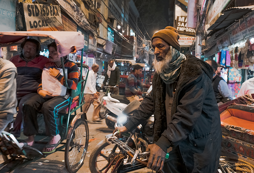 Burdens, Bicycle Rickshaw Driver, Chandni Chowk, New Delhi, India