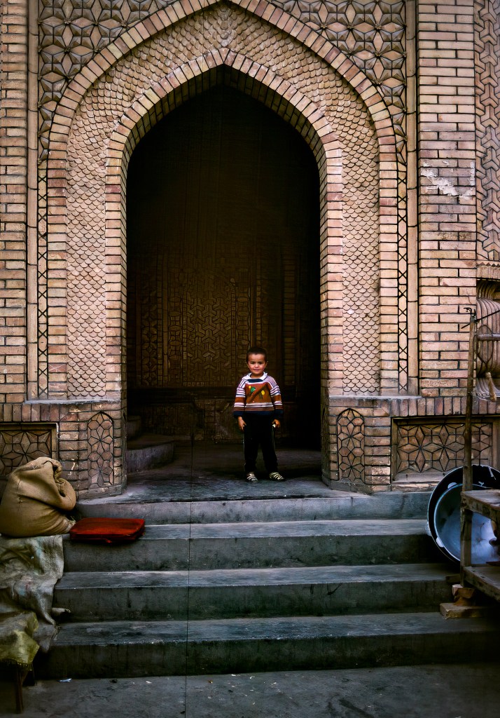Boy at the Mosque, Kashgar, Xinjiang Autonomous Region, Peoples Republic of China