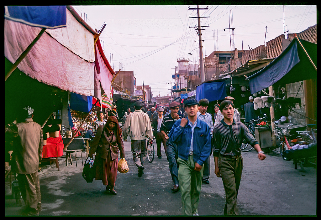 Busy Market Street, Kashgar, Xinjiang Autonomous Region, Peoples Republic of China