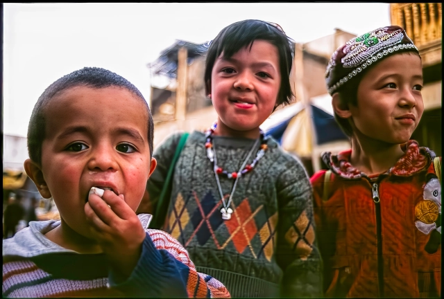 Uyghur Children Three, Kashgar, Xinjiang, China